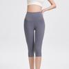 Pantalones de piel de tiburón negros para mujer, Cintura alta, Control de abdomen, Pantalones Barbie levanta glúteos, Delgados, Anti-exposición, Ajustados, Pantalones de yoga transpirables, Acabado mate
