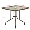 Mesa Redonda de Vidro Temperado com Padrão de Água para Exterior Móveis Modernos Minimalistas Doméstico Impermeável Mesa e Cadeira para Pátio Varanda Lazer Atacado