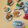 Um criativo fecho de ameixa em pó de caracol tridimensional, vegetal, carne, suflê, gourmet, resina, ímã de geladeira, pasta, fornecimento direto da fábrica