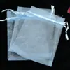 Nova Bolsa de Organza Embalagem de Joias Armazenamento Bolsa com Cordão Bolsa de Gaze Branca Cor Pura Casamento Doce Bolsa de Presente