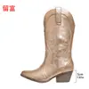 2026 Nuevo Modelo Invierno para Comercio Exterior de Mujeres para Wish y Amazon, Botas de Cuero Planas de Talla Grande para Mujeres sin Cierre de Comercio Exterior Europeo y Americano