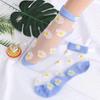Calcetines calcetines de mujer Margarita primavera y verano finos de cintura baja cortos Lindo estilo coreano Margarita Calcetines mercerizados para niñas