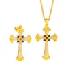 Tienda de Oro Puzuo Mismo Oro de Arena Antigua Accesorios DIY Colgante de Cruz de Diamante Materiales para Joyería Hecha a Mano