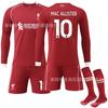 2526 Uniforme de Fútbol No. 9 Isaac 11 Salah Jersey Sobo Otoño e Invierno Liverpool Local Traje de Manga Larga
