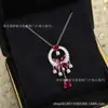 Nuevo Collar Mariposa GF Garden V Oro Versión Alta Flores Florecientes Fantasma Cadena Clavícula Flor Diamante Completo Mujer Temperamento Lujo Ligero