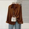 La camisa de satén para mujer de talla grande más vendida de Amazon, camisa de manga larga simple y elegante para la oficina, elegante y con clase