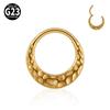 Argola de Orelha Redonda Brilhante de Titânio G23 Transfronteiriça Argola de Orelha Eletrodepositada Simples Argola de Nariz Fechada Brincos Joias de Piercing Universais