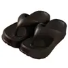 Comercio Electrónico Comercio Exterior Transfronterizo Color Sólido de Tacón Alto con Suela Gruesa Chanclas para Mujer Ropa para el Hogar de Moda Sandalias y Pantuflas Suaves para Pisar Heces