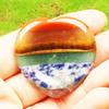Venda Direta da Fábrica Cristal Natural Jade Coração Colorido Pedra para Polegar Pedra de Preocupação Pedra de Sete Cores Não Me Esqueças