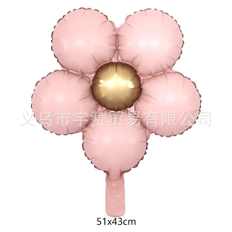 金属粉色五瓣花