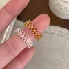 Anel Elegante e Simples de Flor Vazada com Design de Nicho, Moderno e Fashion, Sensação de Alto Padrão, Acessório Diário Personalizado