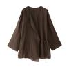 Exclusivo Transfronteiriço Roupas Femininas Europeias e Americanas 2025 Primavera Novo Conjunto de Top de Alça e Calça de Linho