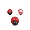 Pegatinas de madera con forma de escarabajo para refrigerador, mini pegatinas decorativas de esponja roja, pegatinas de dibujos animados de corazón de niña para refrigerador