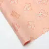 Urso de Jardim Brilhante Filme de Gelatina Papel de Embrulho Florido Papel Coreano Translúcido DIY Buquê Feito à Mão Presente Floricultura