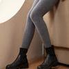 Leggings de Cachemira Tejidos de Color Sólido de Cintura Alta Versátiles y a la Moda Pantalones Ajustados para Mujer Ajustados Gruesos Internos Cómodos Amigables con la Piel
