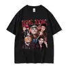 Banda Kpop Choi San Ateez Camiseta Gráfica para Hombre Ropa Hip Hop