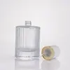 Em Estoque 30ml 50ml Frascos de Perfume Vazios Cilíndricos com Tampa de Rosca, Frascos Recarregáveis de Perfume de Vidro Transparente, Frascos com Borrifador