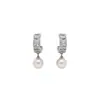 Pendientes de Tachuela en Forma de C de Resina Translúcida Hielo con Circonita Cúbica Aguja de Plata Pendientes con Sentido de Diseño de Nicho Pendientes de Accesorios con Temperamento Suave Lujo Ligero Sensación de Alta Gama