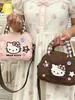 Bolsa de Mão Leve Fofa da Hello Kitty para Meninas, Nova Bolsa Nuvem de Algodão Estilo Coreano, Bolsa de Ombro Transversal