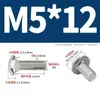 Tornillos de Carruaje de Acero Inoxidable 304, Tornillos de Máquina para Bastidor de Puente con Cabeza Semiredonda y Cuello Cuadrado M4M5M6M8