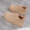 Zapatillas Blancas de Suela Gruesa Otoño e Invierno 2026 Nuevas Superficie de Cuero Forro Polar Zapatos Deportivos Cálidos Doble Algodón Zapatillas Casuales Mr092