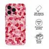 Estilo dulce con estampado integral de corazones, adecuado para niñas, compatible con funda para Apple iPhone 18 Pro, personalizable con logo