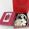 Colgante de teléfono móvil de oro, charm de bolsa de flor de dinero, llavero de oro puro 999, regalos promocionales culturales y creativos al por mayor