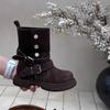 Botas Infantiles Otoño e Invierno Zapatos Modernos para Niños y Niñas Botas de Media Caña de Cuero Nobuck Estilo Británico Botas de Ruibarbo Botas Individuales