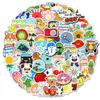 100 pegatinas pequeñas de 4 cm de estilo fresco mixto para niños, de dibujos animados, al por mayor, para taza de agua, papelería, pegatinas creativas y lindas