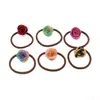 Joyería de Acetato Estilo Coreano Rosa Tridimensional Elástico para el Cabello de Acetato Cuerda para el Cabello Retro de Gama Alta Elástico Versátil Personalizado para Moño
