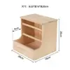 Estante Hexagonal Multifuncional para Hierba para Cobayas, Caja de Comida Multifuncional para Cerdos Holandeses, Estante de Madera Maciza para Hierba Du Laohan