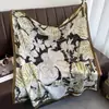 Fabricante Mayorista de Popular Bufanda Cuadrada de Imitación Seda con Estampado Floral 90, Versátil, Clásica, de Sarga, para Cabeza, de Ruiyun Comercio Exterior