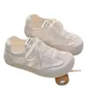 Zapatillas de malla para mujer estilo ballet de comercio exterior transfronterizo, primavera/verano chic nicho estilo coreano transpirables deportivas zapatos blancos