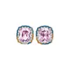 Pendientes de Flor Cuadrada de Circonita con Aguja de Plata, Pendientes Elegantes y Lujosos de Estilo Palaciego con Artesanía de Nicho, Pendientes de Lujo Ligero de Gama Alta