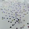 Rhinestones planos mini de 3 mm en forma de corazón, color dopamina, para decoración DIY de uñas