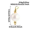 Colgante de Perla de Agua Dulce Natural Irregular con Aguja Curva para Pulsera de Cuentas Hecha a Mano DIY, Collar, Accesorios de Joyería