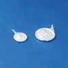 Plata Pura S999 Colgante Redondo Dios de la Riqueza Amarillo Zakiram de Doble Cara Material para Pulsera DIY Accesorios de Plata