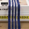 Cinta elástica de pescado de cuatro filas, de 5,5 cm de ancho, en blanco y negro y azul, para accesorios de ropa, disponible directamente de fábrica.