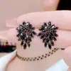 Pendientes de Hilo de Plata Coreanos con Borla de Flor de Diamante Pendientes Personalizados de Nicho Transfronterizos Pendientes Versátiles de Lujo Ligero de Alta Gama para Mujer
