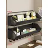 Estante de almacenamiento para pared de dormitorio, no requiere taladro, solución de almacenamiento para mesita de noche, estante de almacenamiento para pared