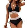 2027 Novo Modelo de Comércio Exterior Biquíni Europeu e Americano Duas Peças Roupa de Banho Feminina Fashion Justa Vendedor Mais Vendido na Amazon Roupa de Banho Transfronteiriça