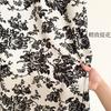 Cortina Jacquard Retro Francesa Blanco y Negro Sala de Estar Dormitorio Sentido Avanzado Cortina de Tela para Sombreado Haining Xu Village alta calidad Fábrica