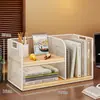 Prateleira de armazenamento de mesa, estante pequena vertical de várias camadas para mesa, armário de armazenamento de arquivos para estação de trabalho de escritório, estante de livros para casa