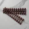 Nuevos Parches para Uñas 24 Piezas Color Puro Brillantes Ovalados Cortos Parches de Manicura Removibles Parches de Uñas Terminados Usables Parches de Uñas Postizas