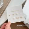 Conjunto de pendientes de plata s925 con lazo de perla para mujer, elegantes y delicados pendientes de mariposa y flor, 2022.