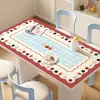 Jogos americanos de mesa de desenho animado, à prova d'água e à prova de óleo, protetor de mesa sem lavagem, estilo ins, resistente ao calor, luxo leve, jogos americanos de mesa de centro de alta qualidade