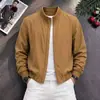 Al por mayor transfronterizo americana calle principal limpia ajuste cuello alto chaqueta hombre otoño casual talla grande corta bomber jacket moderna