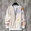 Estudantes jovens masculino moderno primavera e outono nova estampa esportivo lazer duas peças manga longa gola redonda terno atacado