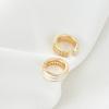 Nova Moda Personalizado Ouro 14K Zircônia Clipe de Orelha Clipe de Orelha Sem Furos Elegante Luxo Leve Combina com Tudo Joias DIY