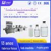 Garrafa de plástico de vidro grande máquina de enchimento de infusão hospital médico droga enchimento tampa de rosca tampa de rolamento tudo-em-um linha de produção de máquina
